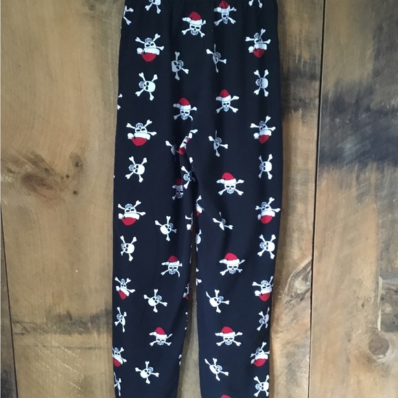 Skull with Santa Hat PJ Bottoms - Picture 3 of 6